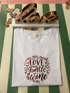 T-shirt Love Wine